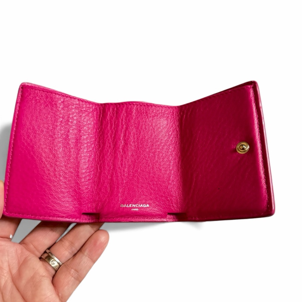 Balenciaga Fuchsia Leather Compact wallet - Picture 5 of 8